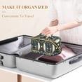 thumbnail image 3 of FORMRS Makeup Bag Travel Cosmetic Organizer for Women Fold Flat Zipper Pouch with Handle, Mystical Owls Pattern, 3 of 8