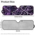 thumbnail image 5 of HUIACONG Windshield Sunshade for 2007-2023 Wrangler Rubicon Sahara TJ JK JKU 2 & 4 Door Car Sun Shade Sun Visor Protector Blocks UV Rays and Keep Vehicle Cool (Purple Camo Hunting), 5 of 6