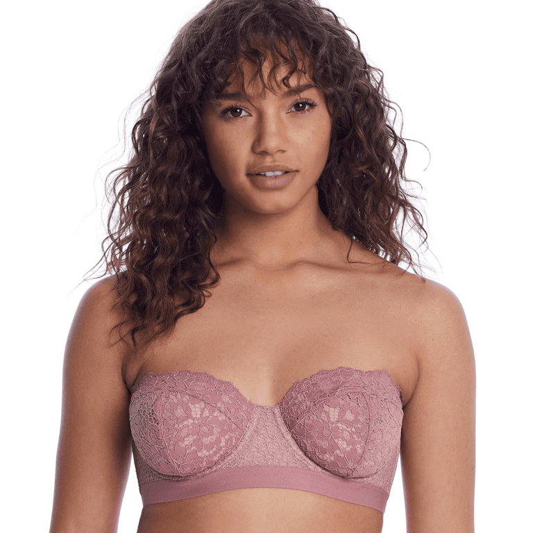 REVEAL Rosewood The Chloe Lace Comfort Strapless Bra, US 34B, UK