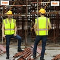 thumbnail image 4 of Reflective Vest Class 2 Safety Vests ANSI with 4 Pockets Zipper High Visibility Construction Uniform, 4 of 5