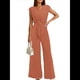 thumbnail image 1 of Conjuntos de Dos Piezas de Verano para Mujer 2025, Top Corto con Cinturón, Mangas y Cuello en V, Pantalones Anchos, Chándal Informal. Naranja XL, 1 of 7