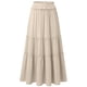 thumbnail image 1 of TaTaai Women's Spring Summer Casual Skirt Solid Color Elastic Waist with Pockets Pleated Ankle Length Long Maxi Skirt Soft Stretchy Gift, 1 of 4