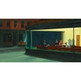 thumbnail image 2 of Hopper, Edward 14x9 White Modern Wood Framed Museum Art Print Titled - Nighthawks, 2 of 4