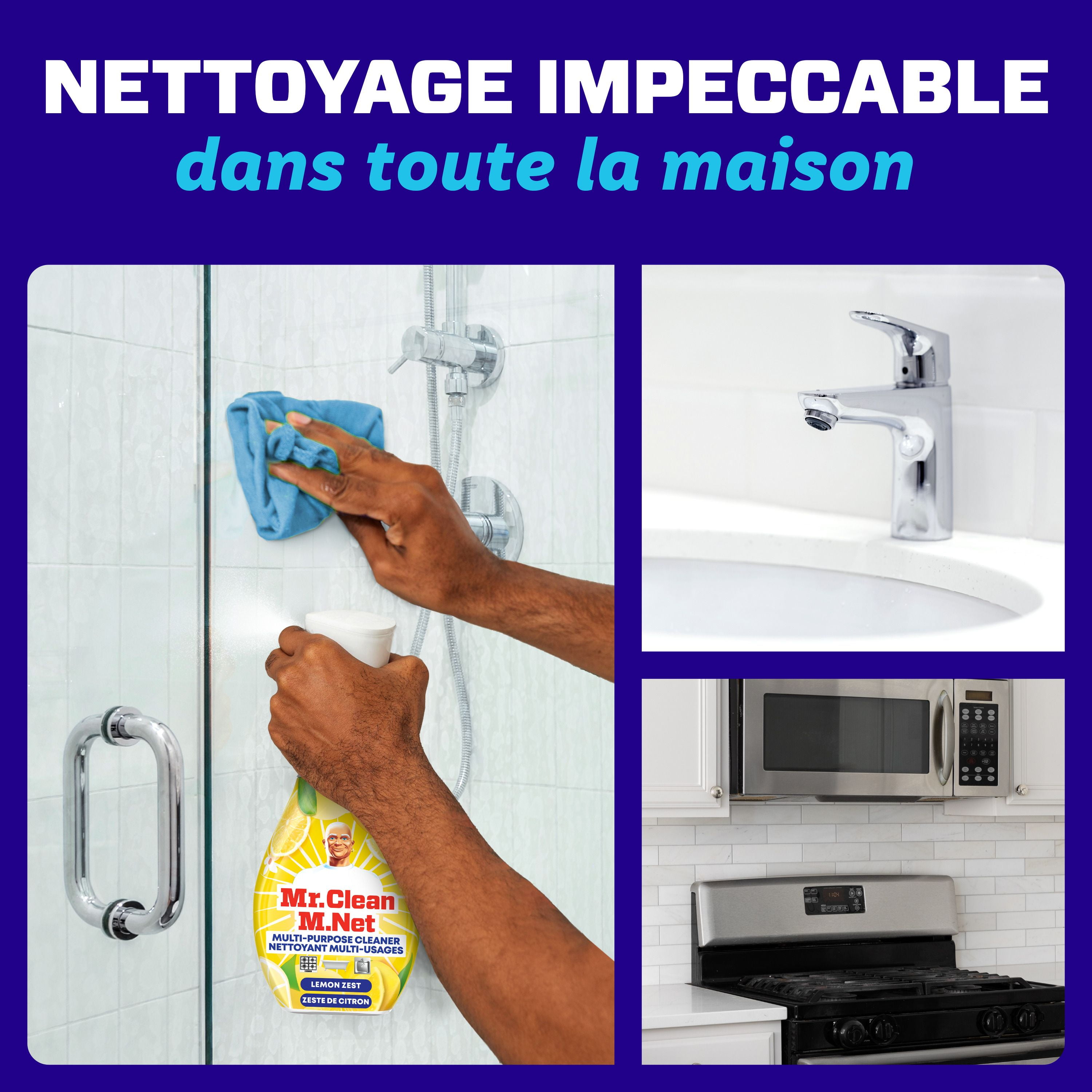 Mr. Clean Clean Freak All Purpose Cleaner Spray, Multi-Surface Cleaning, Lemon Zest Scent, 473 mL