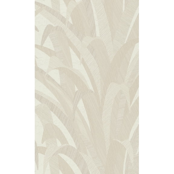 Beige Tropical Palm Leaves Wallpaper