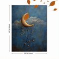 thumbnail image 3 of Moon and Stars Canvas Wall Art, Simple Night Print for Living Room, Bedroom, Nursery, Playroom, Bathroom and Home Decor, 3 of 8