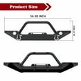 thumbnail image 2 of Zynkor Front Black Iron Bumper Cover Fog Light Cut-out for Jeep for TJ 1997-2006 for Wrangler 1987-199 Powder Coated YEB000002, 2 of 6
