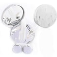 thumbnail image 5 of VONTER Contact Lense Case Kit, Fashion Marble Contact Lens Case Portable Contact Lens Box Kit with Mirro 2 Colors Soaking Lenses Case with Mirror Plastic Marble Pattern Eye Care Kit - Silver-Round, 5 of 8