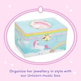 thumbnail image 3 of JewelKeeper Girl's Musical Jewelry Storage Box with Spinning Unicorn, Rainbow Design, The Unicorn Tune, 3 of 7