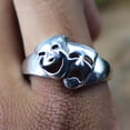 thumbnail image 4 of Double Face Ring, 925 Sterling Ring, Smile Face Ring, Sad Face Ring, Pure Silver Ring, Two Faced Silver Ring, Men /Women Ring, Gift For Her, 4 of 4