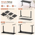 thumbnail image 4 of Furmax 55" x 24" Home Office Electric Height Adjustable Standing Desk, 4 of 7