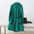 thumbnail image 4 of Ladies Fashion Oversized Color Block Casual Mid Length Wool Blend Coat Womens Winter Jackets for Cold Weather Winter Jackets Women Outdoor Long Overcoat for Women Lambs Wool Winter Jackets Women Wool, 4 of 6