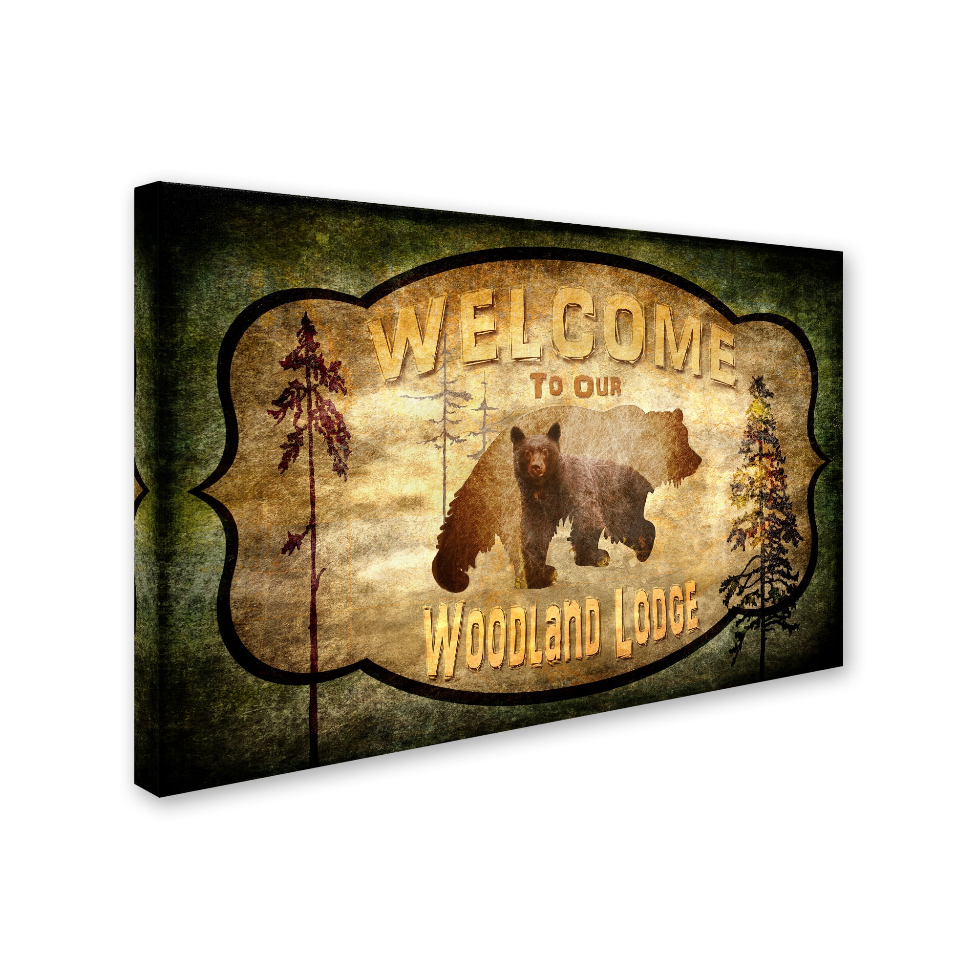 Trademark Fine Art 'Welcome - Lodge Black Bear 2' Canvas Art by LightBoxJournal