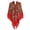 Red, variant on Women's Vintage Shawl Light Cozy Summer Pashmina Cape Fringe Boho Fall Spring Soft Cardigan Party Yellow One Size