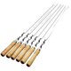 thumbnail image 1 of 6pcs 55cm Bbq Skewers Long Handle Shish Kebab Barbecue Grill Stick Wood Bbq Fork Stainless Steel Ou, 1 of 5