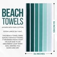 thumbnail image 4 of BNM Faded Stripes Cotton Oversized Beach Towel, Green, 4 of 12