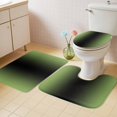 thumbnail image 2 of Dark Sea Green Black Ombre Bath Mat 3 Piece Bathroom Rug Set, Modern Gradient Abstract Art Non Slip Bath Rug Contour Mat and Toilet Lid Cover, Absorbent Shower Mats Soft Bath Rugs and Mats Sets, 2 of 8