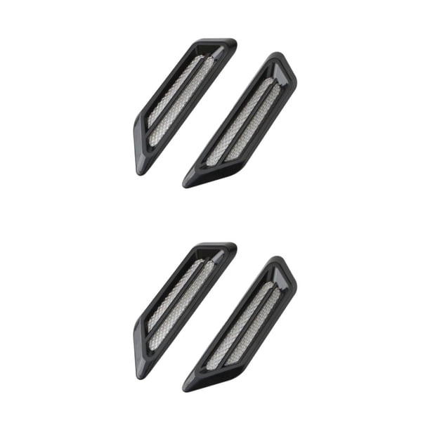 Riwesomey 1 par de rejillas de ventilación de ABS para coche, repuesto elegante Universal antioxidante, actualización modificada, pieza Negro 2piezas