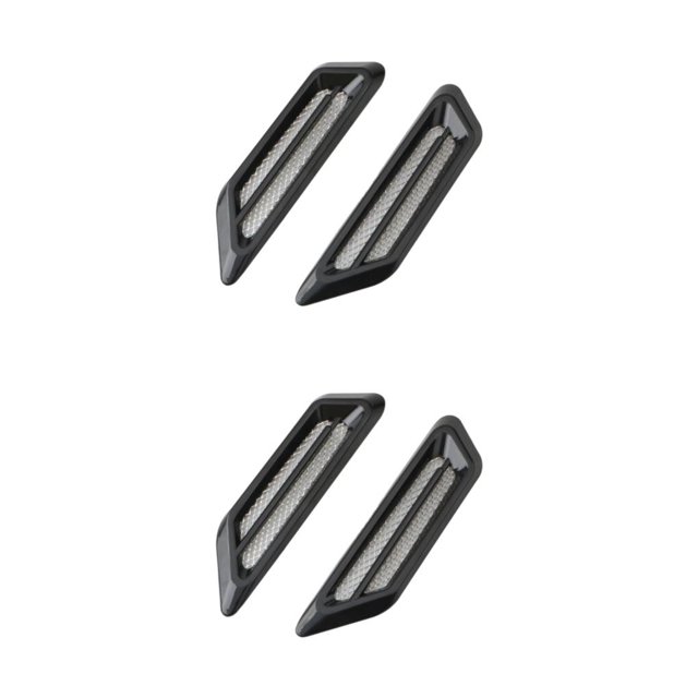 Riwesomey 1 par de rejillas de ventilación de ABS para coche, repuesto elegante Universal antioxidante, actualización modificada, pieza Negro 2piezas