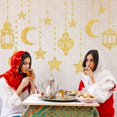 thumbnail image 5 of Jiibva 12Pcs Eid Mubarak Hanging Swirl Decorations, Ramadan Mubarak Decorations, Eid Mubarak Shining Star Moon Lantern Ceiling Decor for Eid Party Decorations Supplies, 5 of 7