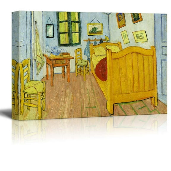 The Bedroom by Van Gogh Giclee Canvas Prints Wrapped Gallery Wall Art | Stretched and Framed Ready to Hang - 16" x 24"