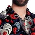 thumbnail image 5 of Love Men's Short Sleeve Casual Printed Button Down Beach Shirt - Summer Hawaiian Top, 5 of 6