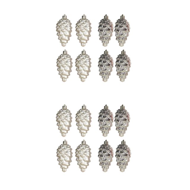 kurtrusly 8piece Christmas Decorations Exquisite Pine Cone Decorations For Magical Champagne Gold 2Set