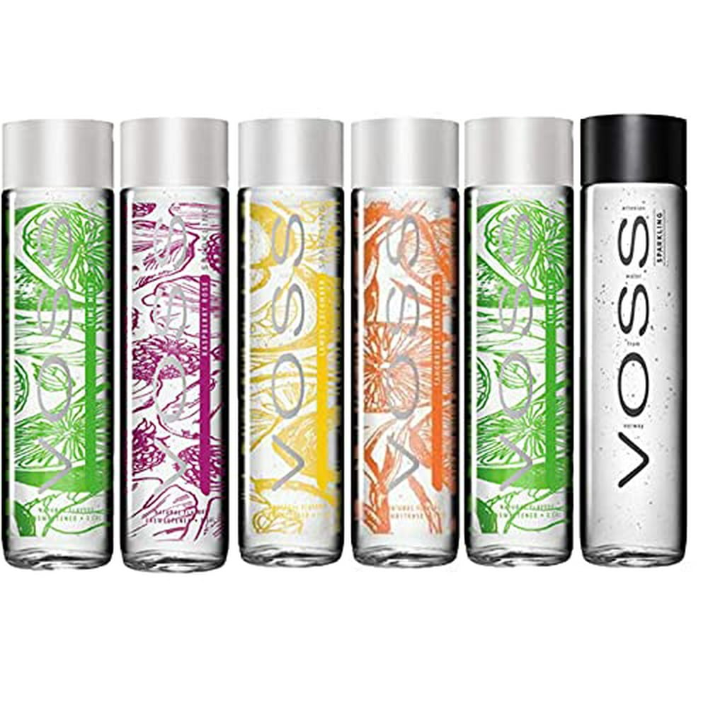 VOSS, Raspberry Rose, Lime Mint, Lemon Cucumber, Sparkling Water