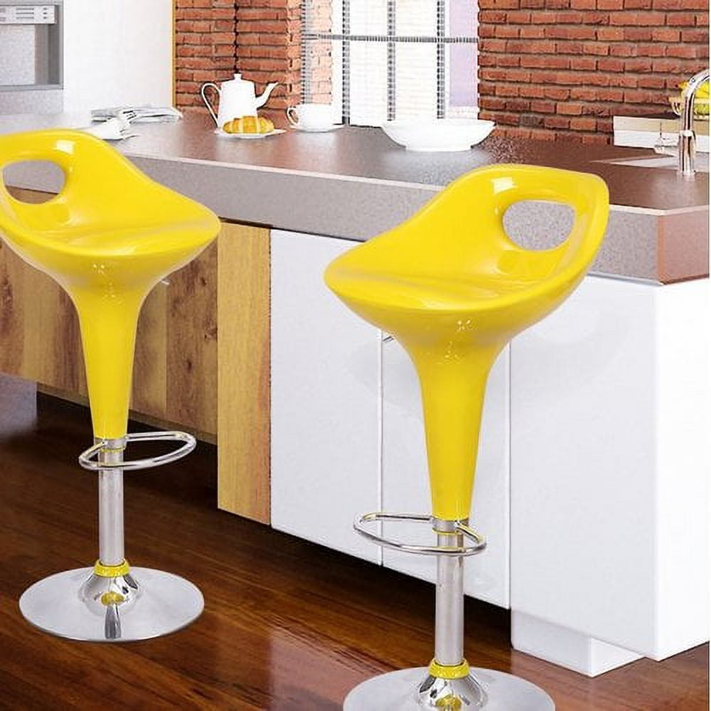 Adeco Trading Adjustable Height Swivel Bar Stool Set of 2
