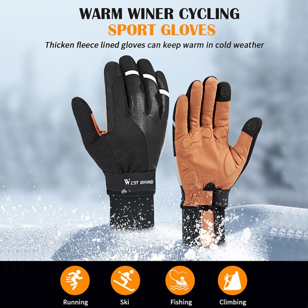 WEST BIKING Guantes de ciclismo de dedo completo Pantalla táctil Bicicleta Bicicleta Guantes al aire libre Tmvgtek Para estrenar