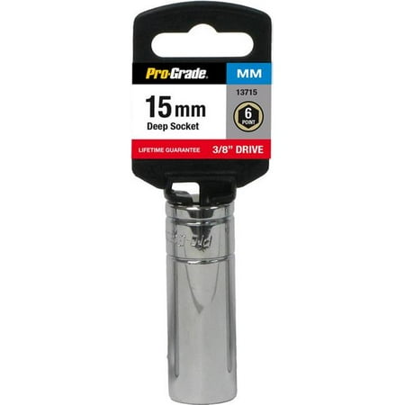 

Pro-Grade 13715 0.37 in. Drive x 15 mm 6 Point Deep Socket