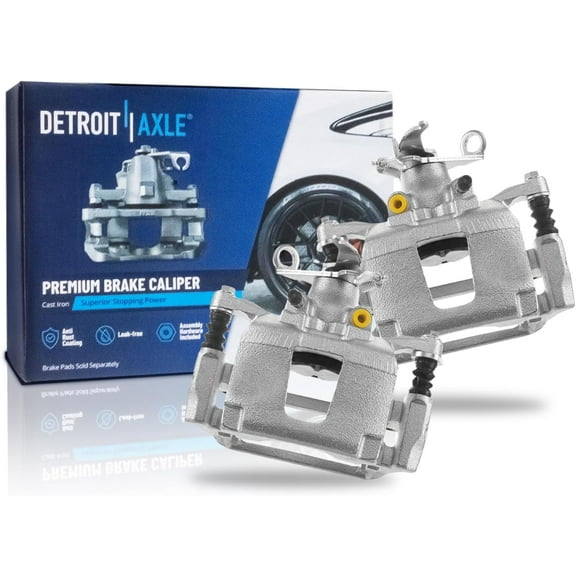 Detroit Axle - 2pc Rear Brake Calipers for 2012-2020 Dodge Journey Brake Calipers with Brackets 2013 2014 2015 2016 2017 2018 2019 Replacement