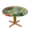 thumbnail image 3 of JEUXUS Vintage Garden Plants Weeds Herbs Flowers Encyclopedia Botanical Classic Meadows Round Tablecloth Washable Reusable Table Cover Stain-Resistant For Kitchen Dinning Party Holiday Picnic, 3 of 7