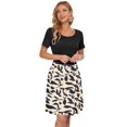 thumbnail image 2 of Vestido AUSELILY de verano para mujer, manga corta, rodilla, con bolsillos, 2 of 4