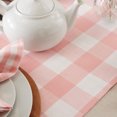 thumbnail image 2 of Design Imports CAMZ11745 14 x 108 in. Pink & White Reversible Gingham & Buffalo Check Table Runner, 2 of 2