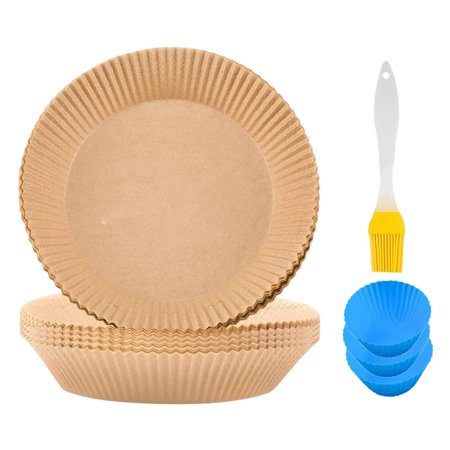 Disposable Paper Liner, fryer Accessories Non-Stick Baking Cooking Tools Parchment Paper Oil- Baking Paper , Brown