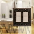 thumbnail image 2 of Amerelle 65RRDB Moderne Wallplate 2 Rocker Cast Metal Bronze 1-Pack, 2 of 7