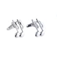 thumbnail image 1 of Rhodium Plated Musical Note Cufflinks., 1 of 1