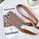 thumbnail image 2 of Funda de teléfono con correa cruzada de lujo para iPhone 16, 15, 14, 12, 13, Mini, 11 Pro Max Plus, funda trasera suave de silicona de color caramelo, 2 of 5