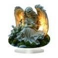 thumbnail image 1 of Letrero decorativo de ángel,Figura de ángel 2D Letrero acrílico Regalo impermeable,Placa decorativa Escritorio Decoración de oficina en el hogar,Letrero acrílico con base Estante para, 1 of 8