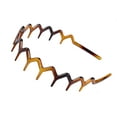 thumbnail image 2 of Set med 2 Zig Zag svarta plast haj kam tand hårband (1 svart färg + 1 brun), 2 of 5