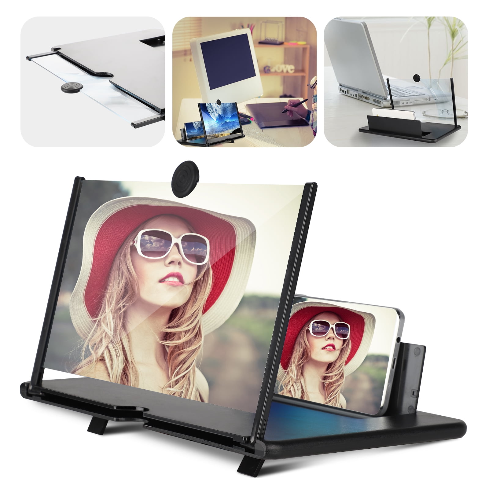 3D Phone Screen Magnifier, 12" HD Smart Phone Screen Enlarger Movie