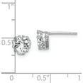 thumbnail image 4 of Sterling Silver Rhodium-Plated 6mm Polished Heart Cz Post Earrings Made In China qe15239, 4 of 4