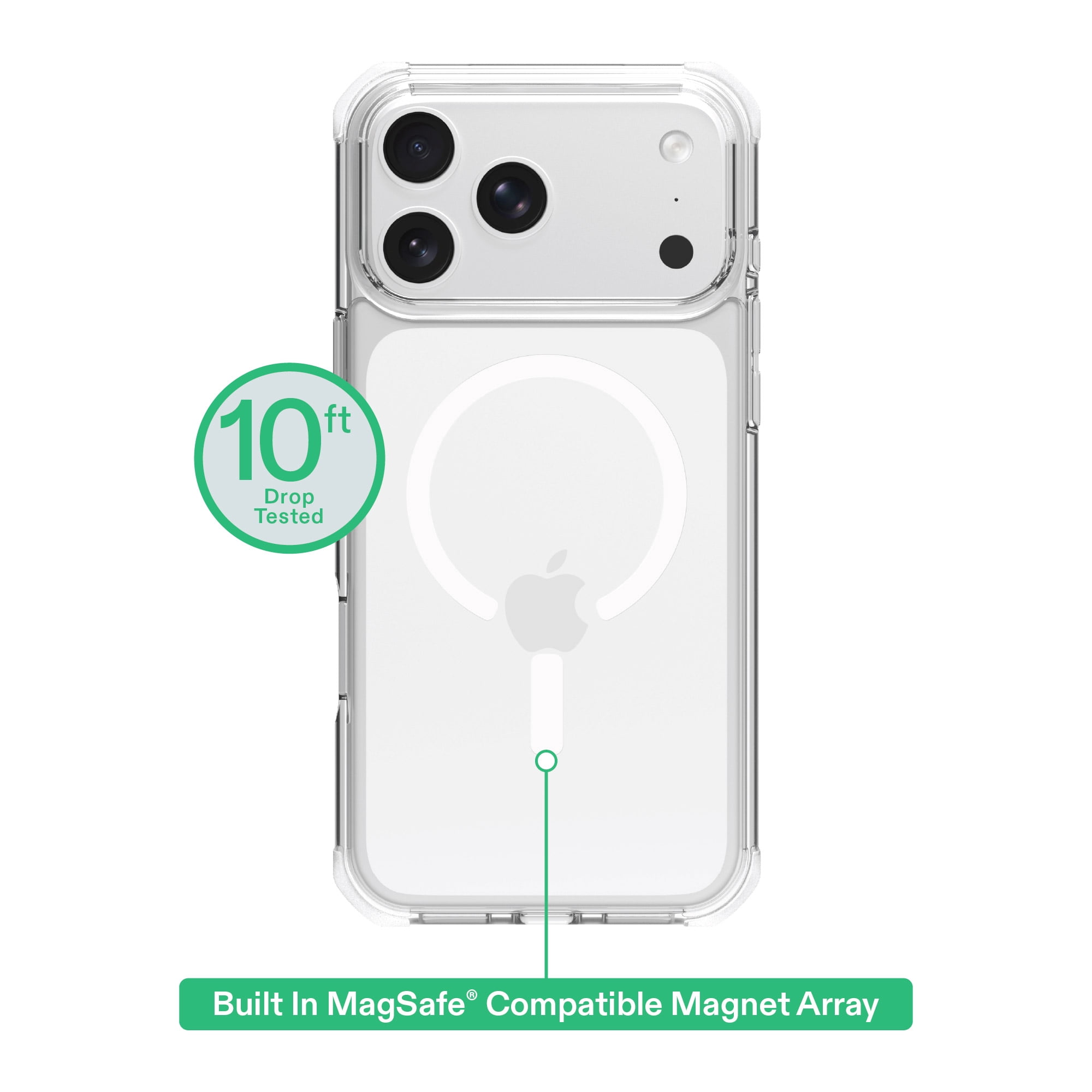 onn Clear Phone Case for iPhone 18 Pro Max / 17 Pro Max, MagSafe Compatible