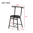 thumbnail image 5 of 3 Piece Dining Set with Storage, Black Pub Table Set with Wine Rack and 2 Chairs, Wood Dining Room Table Set, Bar Style Kitchen Table Set for Small Apartment, Living Room, Bistro, JA3907, 5 of 9