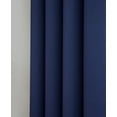 thumbnail image 3 of Nicole Premium Solid Thermal Insulated Draperies - Blackout Window Grommet Curtain Panel with Tiebacks (Single Panel 54" W x 84" L, Navy), 3 of 3