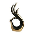 thumbnail image 3 of Baoblaze Abstract Art Ceramic Statue Ceramic Sculpture for Bedroom Centerpiece Office Black gold, 3 of 8