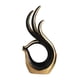 thumbnail image 3 of Estatua de cerámica de arte abstracto para decoración del hogar, estantería, comedor y sala de estar. Oro negro, 3 of 9