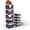 Purple, variant on TeqHome 6 Tier Vertical Shoe Rack Foldable Narrow Shoe Storage Rack Shelf Space Saving Shoes Stand for Entryway Living room Bedroom Purple