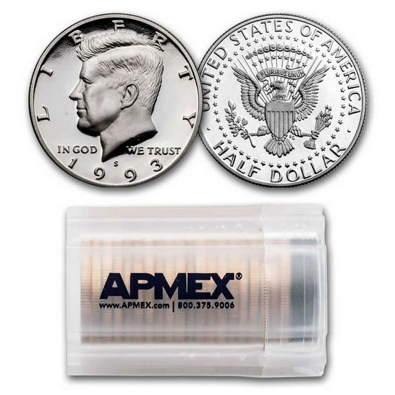 1993-S Kennedy Half Dollar 20-Coin Roll Proof